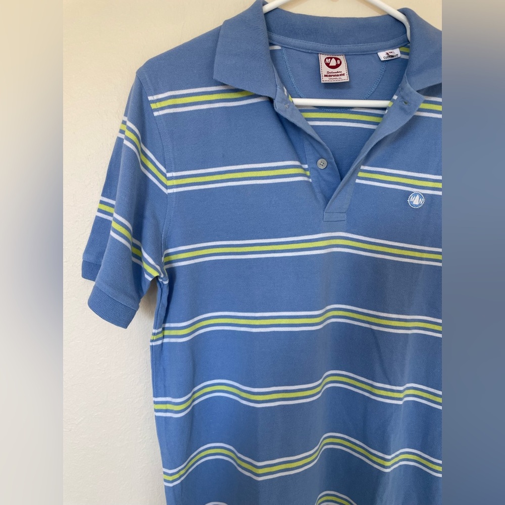 Murphy & NYE Nautica Striped Blue Polo Shirt 100% Cotton - Picture 6 of 12